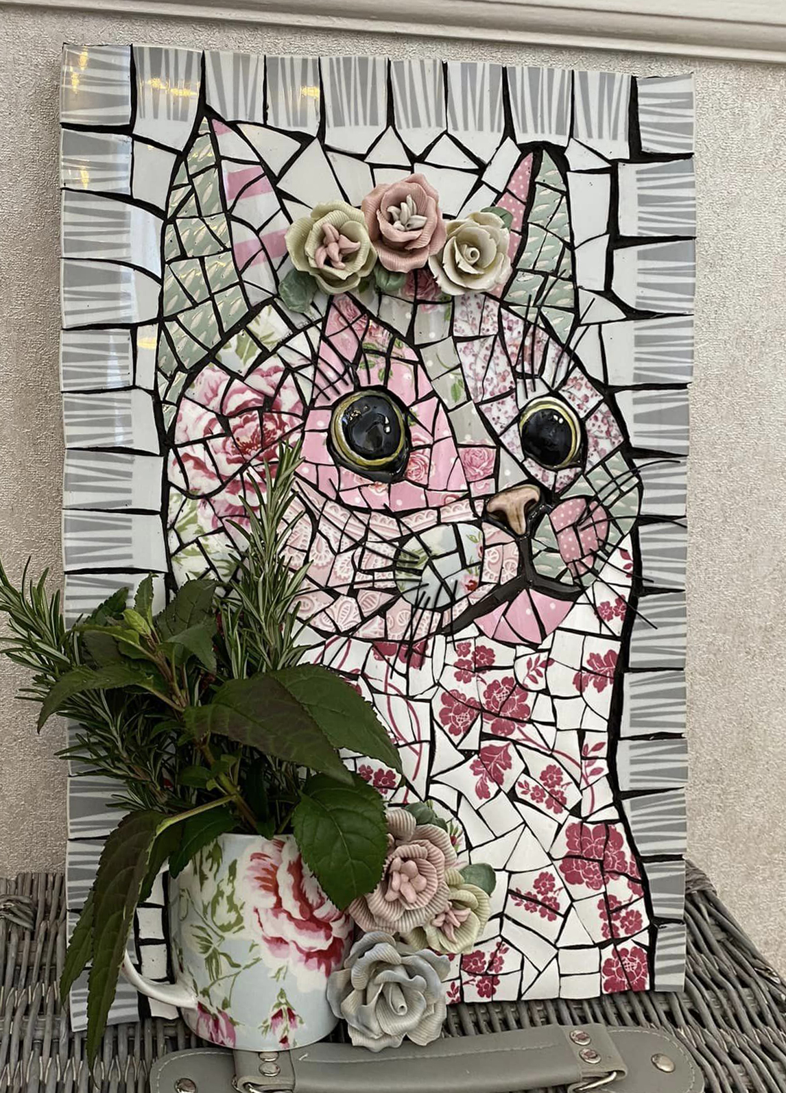 Cat Kitten Mosaic Artwork