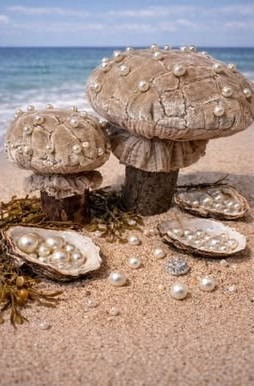 My handcrafted fabric and wood mushroom collection is inspired by the quiet beauty of nature and the magic found in small details. Each piece is carefully made using beautiful upcycled fabrics and finished with delicate beads, giving every mushroom its own unique character. No two are ever the same — just like the natural world that inspires them. From the textures of the wood to the richness of the repurposed textiles, every element is chosen with care to create something truly special.