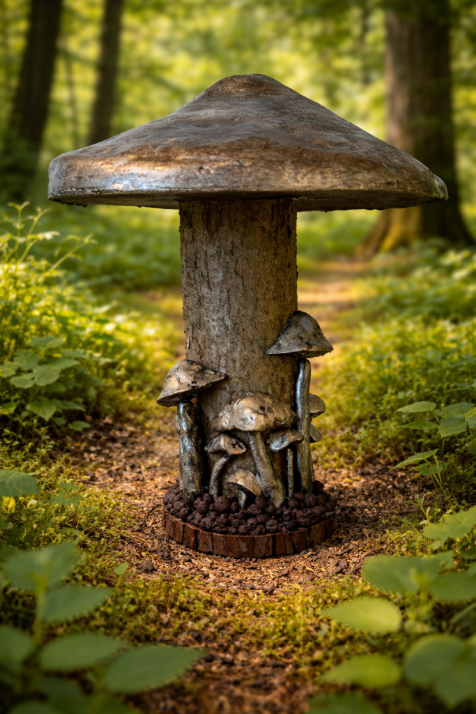 Each piece in my mushroom ornament collection is a celebration of nature and craftsmanship. Cast in eco-conscious resin and formed within bespoke silicone moulds that I create by hand, every ornament begins as a carefully considered, original design. Layers of metallic pigment are delicately applied to enhance texture and depth, before being sealed with a lustrous high-gloss varnish that catches the light beautifully. The forms are then grounded on natural log bases, each one unique, bringing an authentic connection to the woodland from which they are inspired. No two pieces are ever the same—each ornament is a small, sculptural work of art, where organic materials meet refined finish.